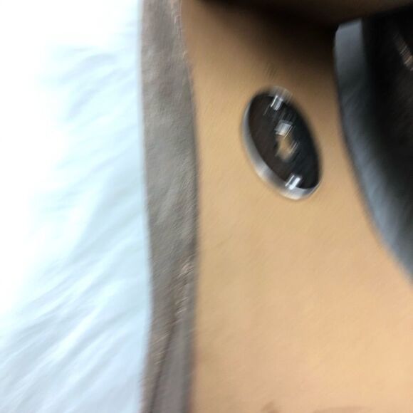 Fossil Metallic Leather Buckle Block Heeled Shoes - Picture 9 of 9